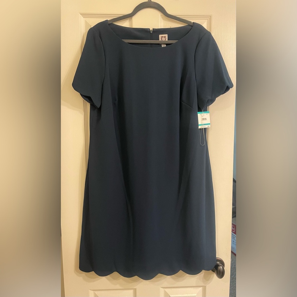 Anne Klein scallops jade green dress -Juniper size 16